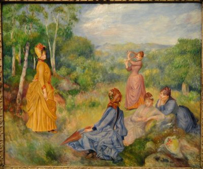 Young Girls Playing Shuttlecock by Pierre Auguste Renoir